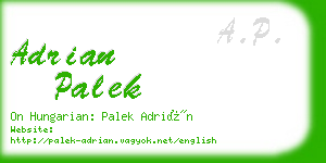 adrian palek business card